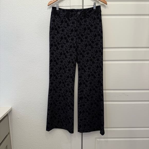 Anthro Maeve Jacquard Flare Pants - Picture 4 of 7